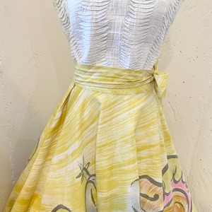 VINTAGE Mexican hat painted skirt