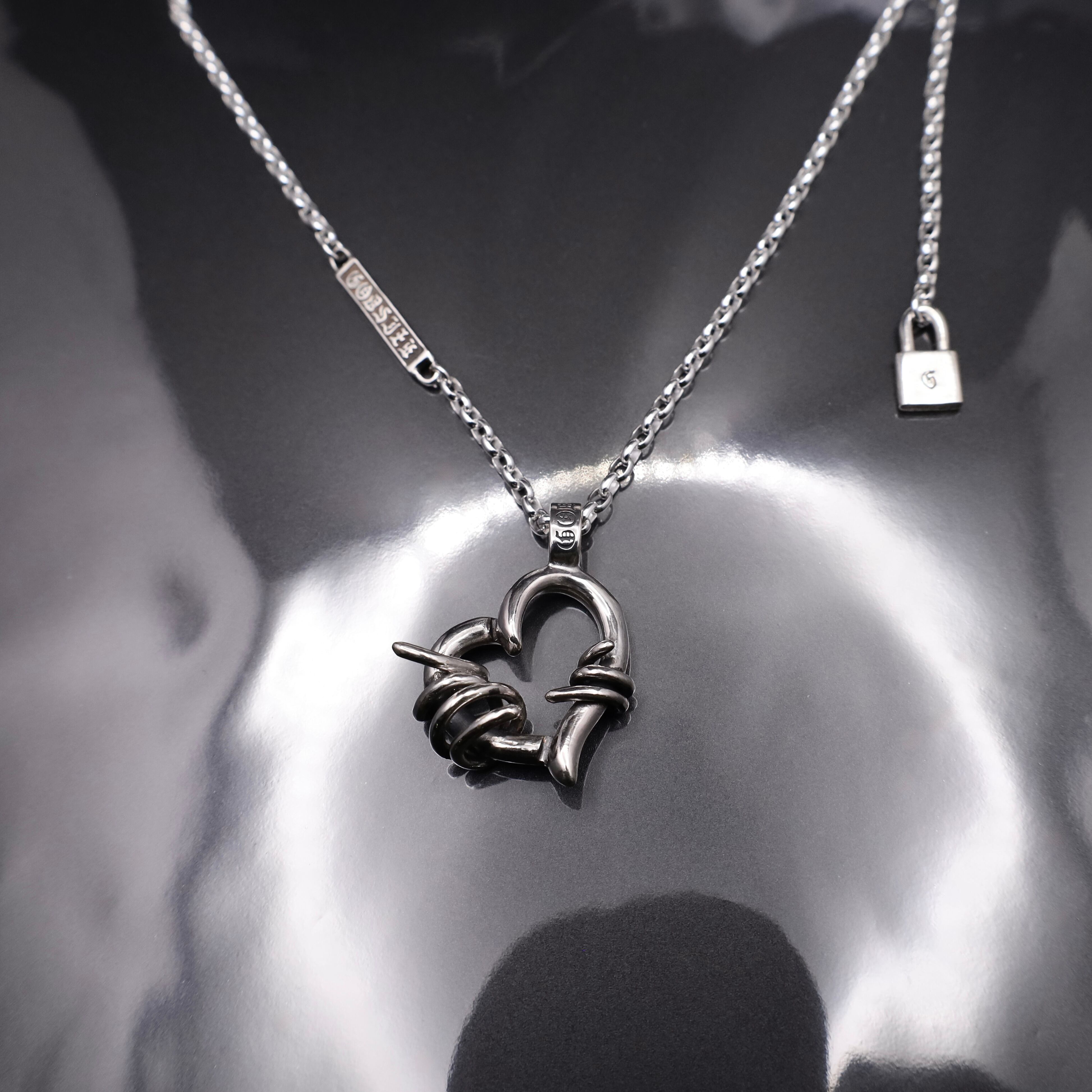 THORNY HEART #1 NECKLACE with GODSIZE® I.D. TAG / ソーニーハート#1
