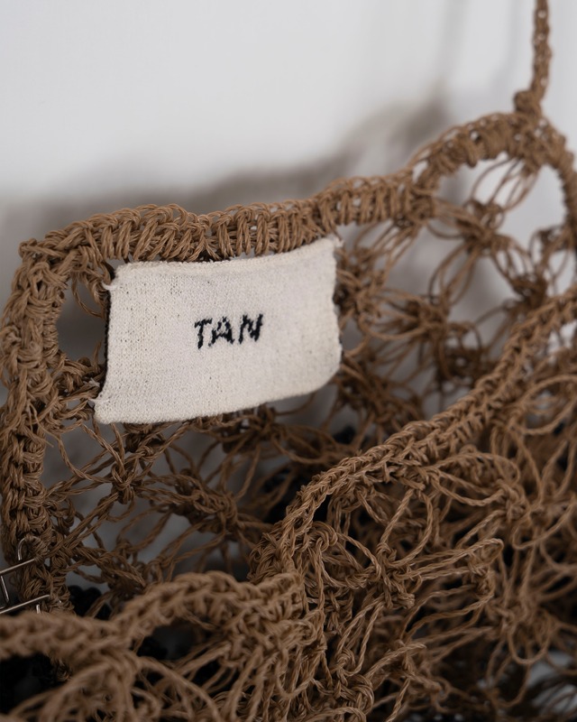 TAN/26SS-10 HAND KNITTED SEVENFOLD CAMISOLE