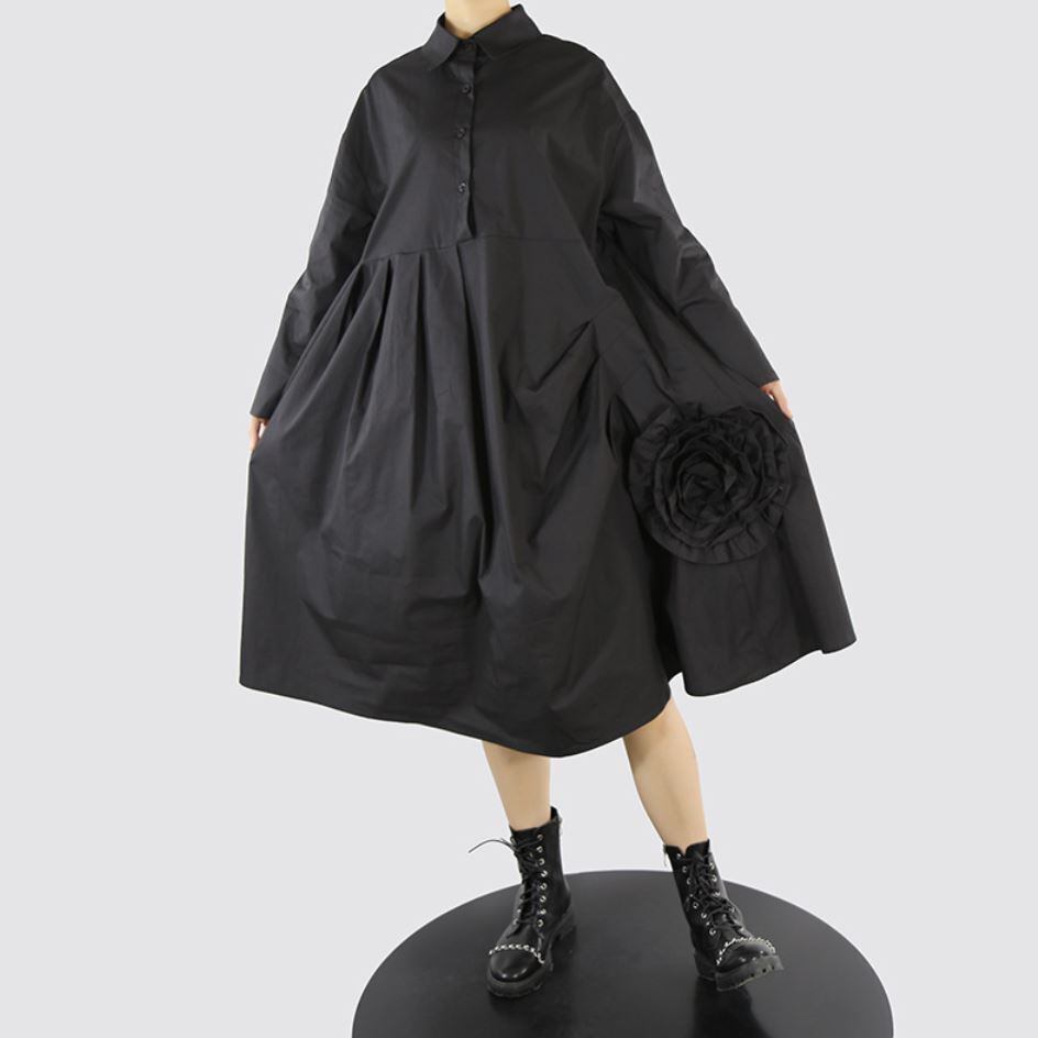 Amouretvie レディース ワンピース アシンメトリー 花 個性的 モダン シック モード系 2372 Amouretvie 韓国系 モード系 個性的ファッションの通販サイト