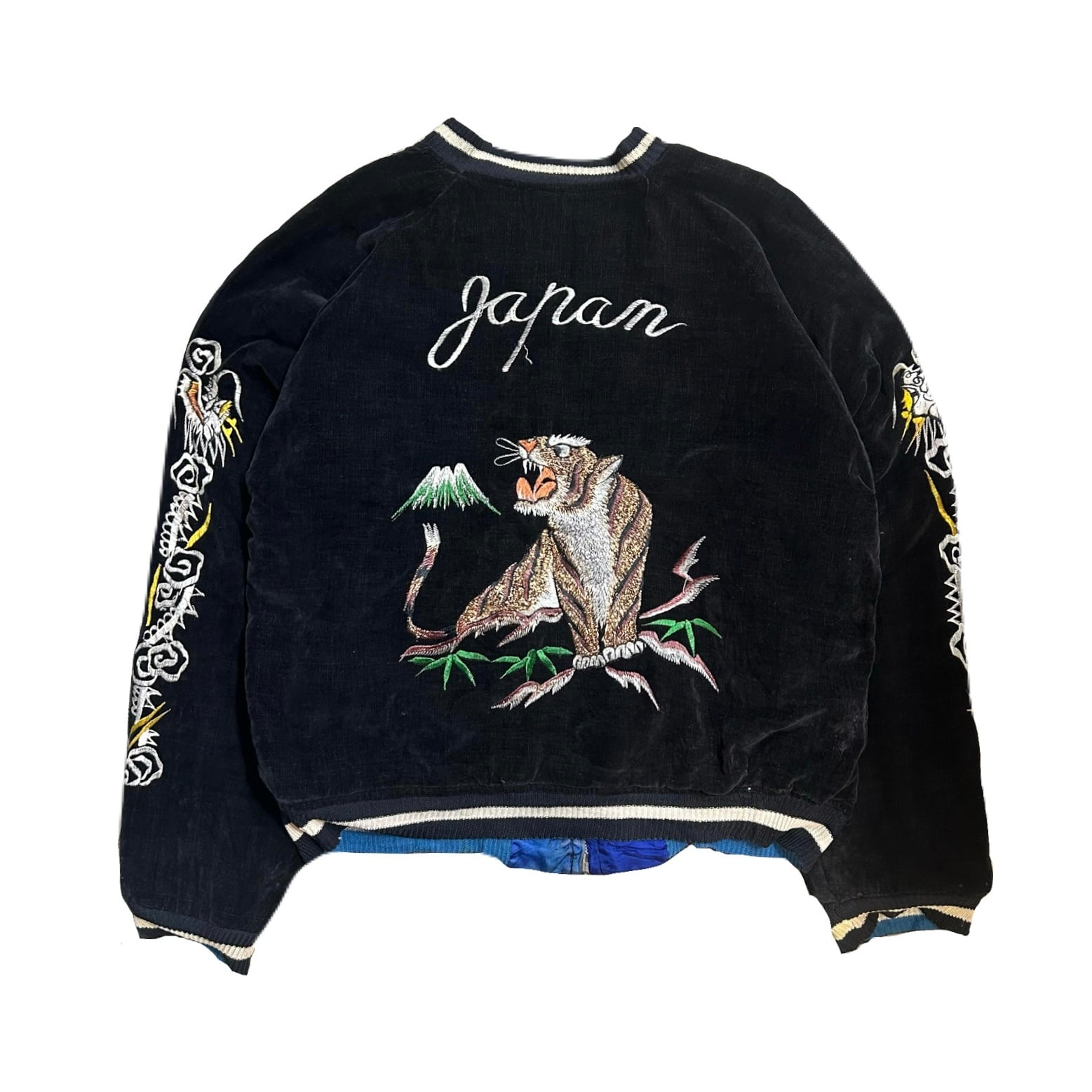 希少 横須賀 プリンス商会 55周年記念 鷹 タカ刺繍 スカジャン 黒 銀