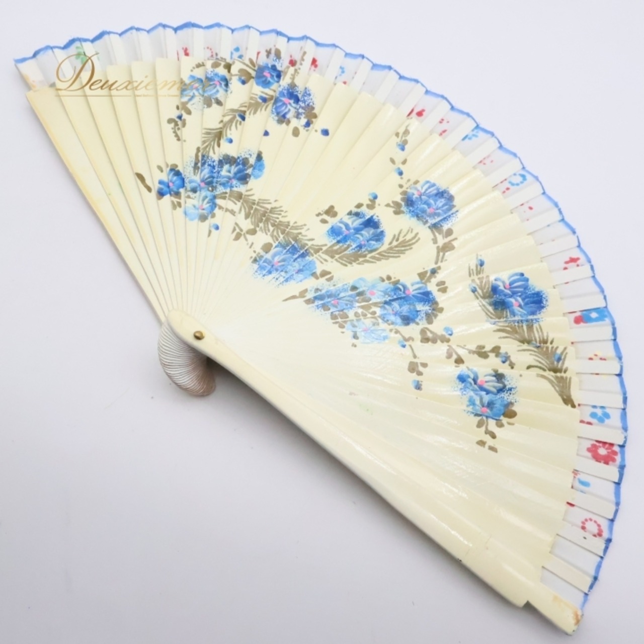 フラメンコ アバニコ 扇子 小物 小道具 2点 セット 32cm 23cm ホワイト系 白 クリーム色 ゴールド 花柄 アクセサリー 練習 発表会 フラメンコ 小物 セット アバニコ 扇子 花柄 アクセサリー カラフル 豪華 おしゃれ 練習用 発表会用