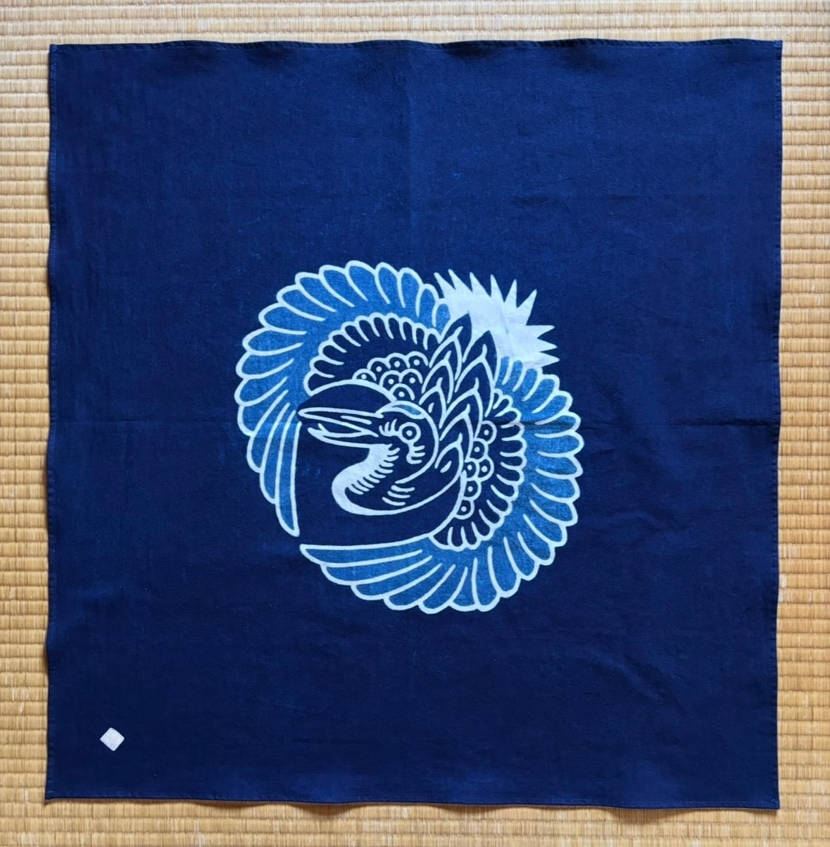 筒描藍染 風呂敷 鶴亀松竹梅宝尽くし | 長田染工場