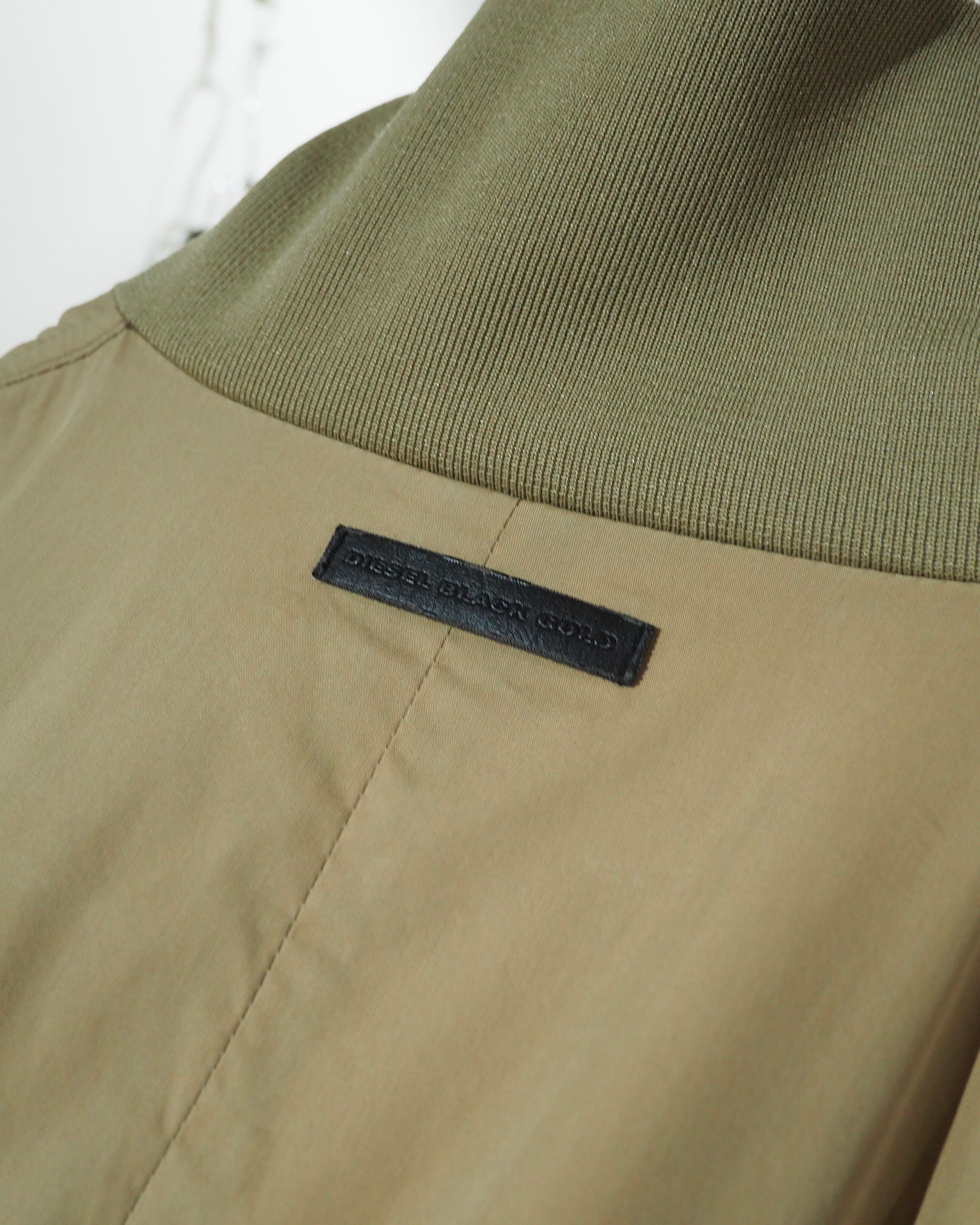 " DIESEL BLACK GOLD " Different materials Switching High neck Track jacket (Made in Italy)