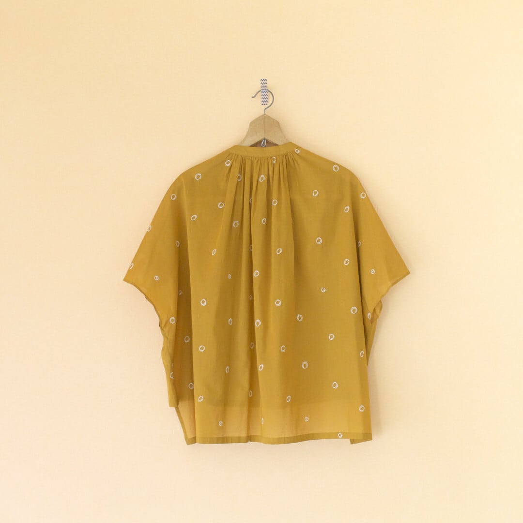 atelier naruse アトリエナルセ コットン WA バンドカラーブラウス