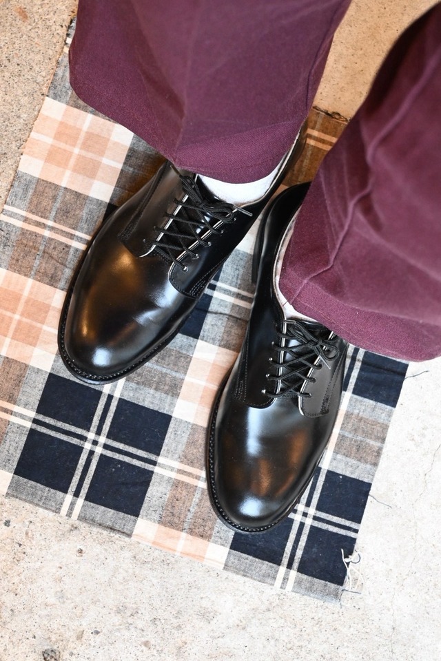 【NOS】6R (24.5cm) 1995’s U.S.Navy leather service shoes / Dress Oxford  WOLVERLINE USA製 サービスシューズ ブラック デッドストック