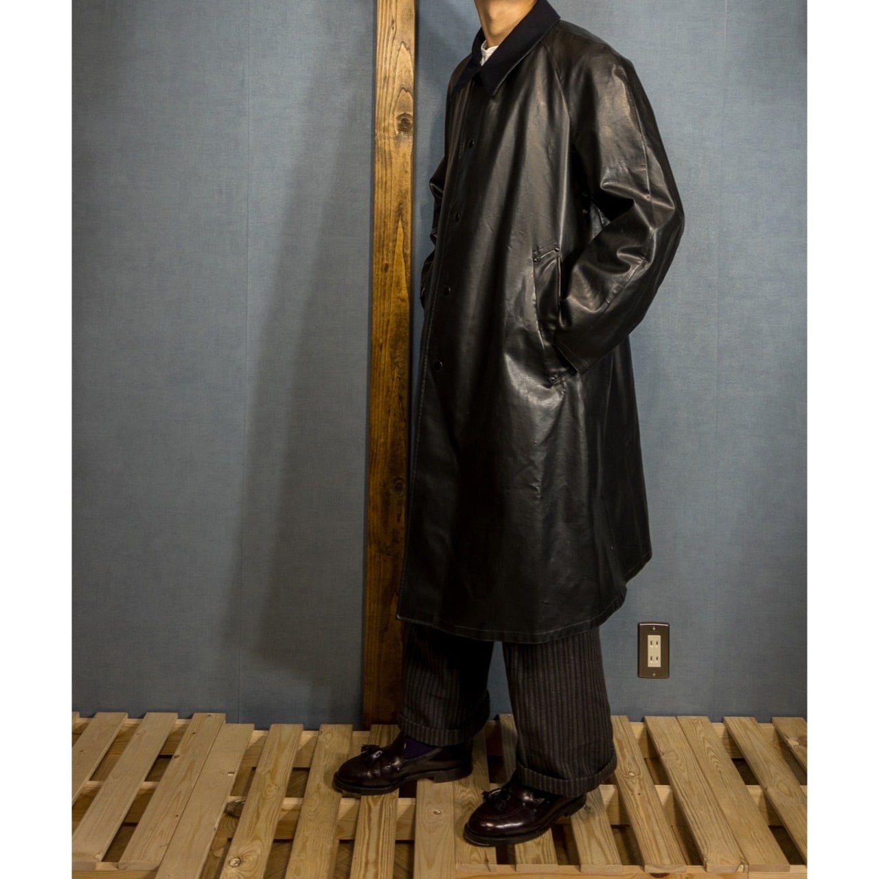 名作 A.P.C フランス製 PVC レインコート 検) ジャケット レザー風 名作 A.P.C フランス製 PVC レインコート 検) ジャケット レザー風