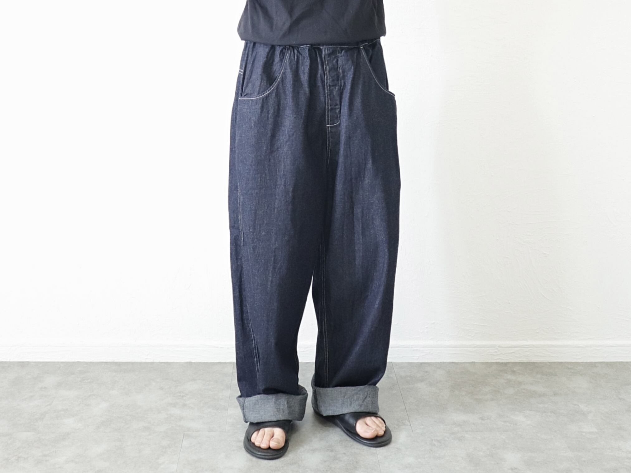 NARU FACTORY / 8オンス ムラデニム ノッポパンツ - INDIGO