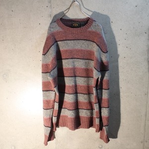 Border Shetland Wool Knit Sweater