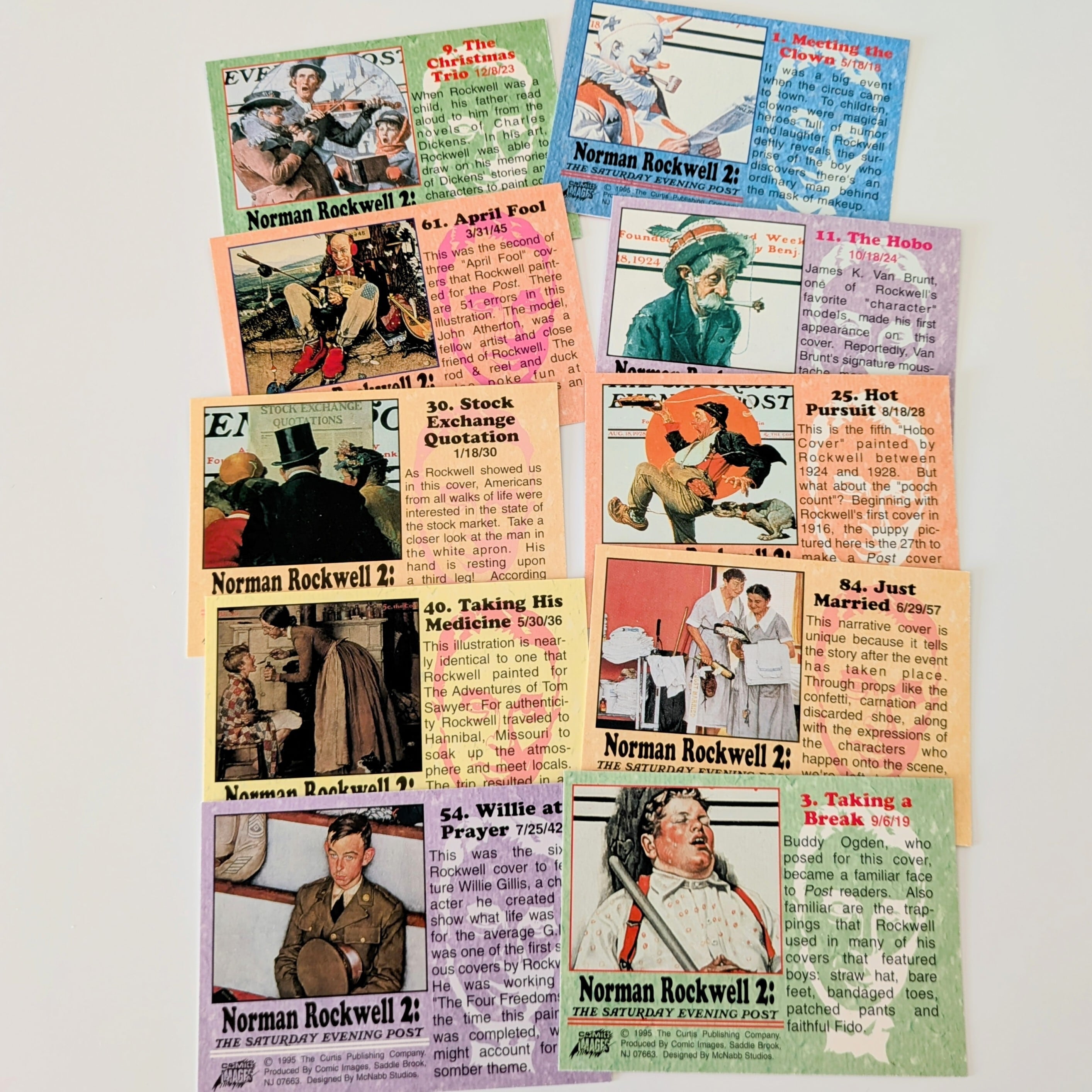 ♧ 送料無料！☆ 1995年製 【  Norman Rockwell 2：THE SATURDAY EVENING POST（  ノーマンロックウェル サタデー イブニング ポスト）】トレーディングカード 単品 （1個= 10 CARDS）〚アメリカン雑貨 アメトイ〛