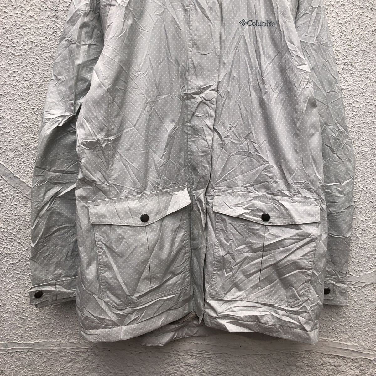 Columbia マウンテンパーカー レディース M グレー ドット柄