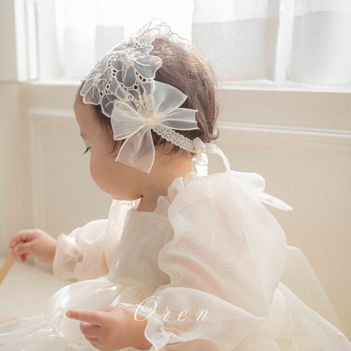 OREN オケージョン ドレス S ヘアバンドセット 韓国子供服 ○ OREN - kiitos - 韓国子供服、ベビー服、オリジナルアイテム販売