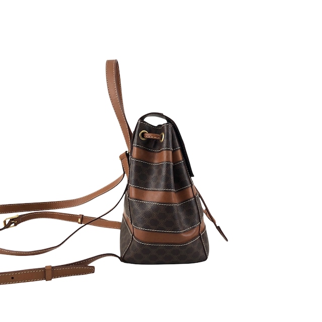 CELINE セリーヌ マカダム バックパック ブラウン ロゴ PVCレザー vintage ヴィンテージ オールド fbhpns