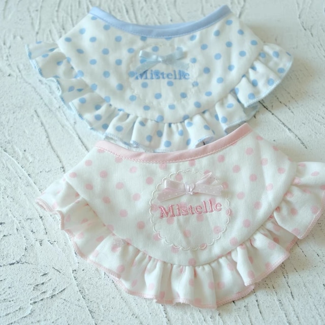 名入れ刺繍可能！Baby dot bib