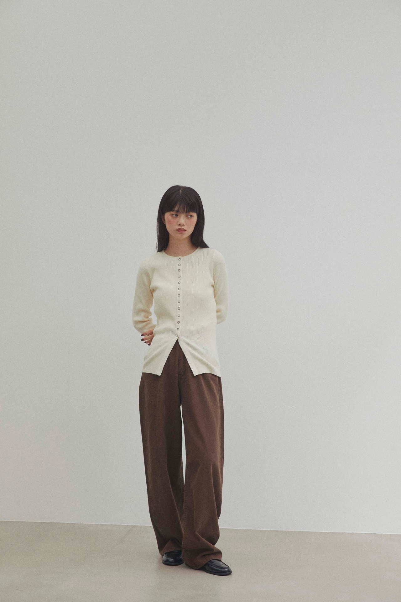 DU125906 Straight Wide Cotton Pants