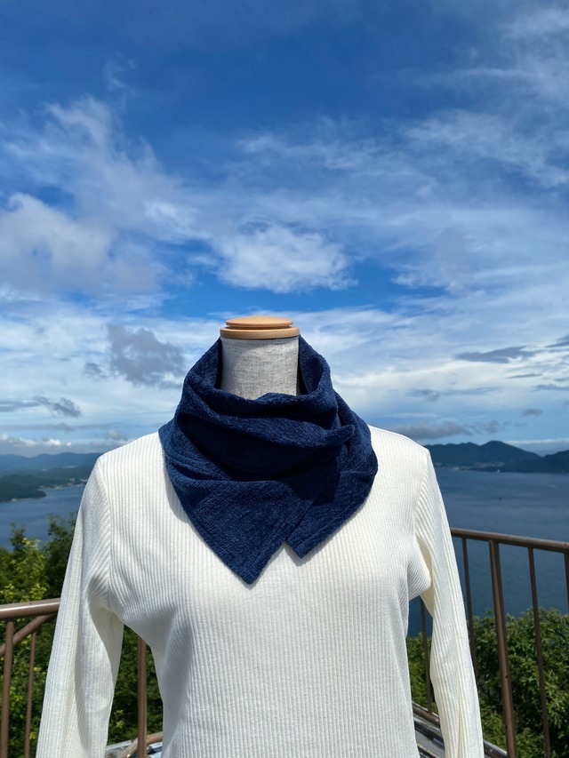 ローズ巻きスカーフ・無地・数色