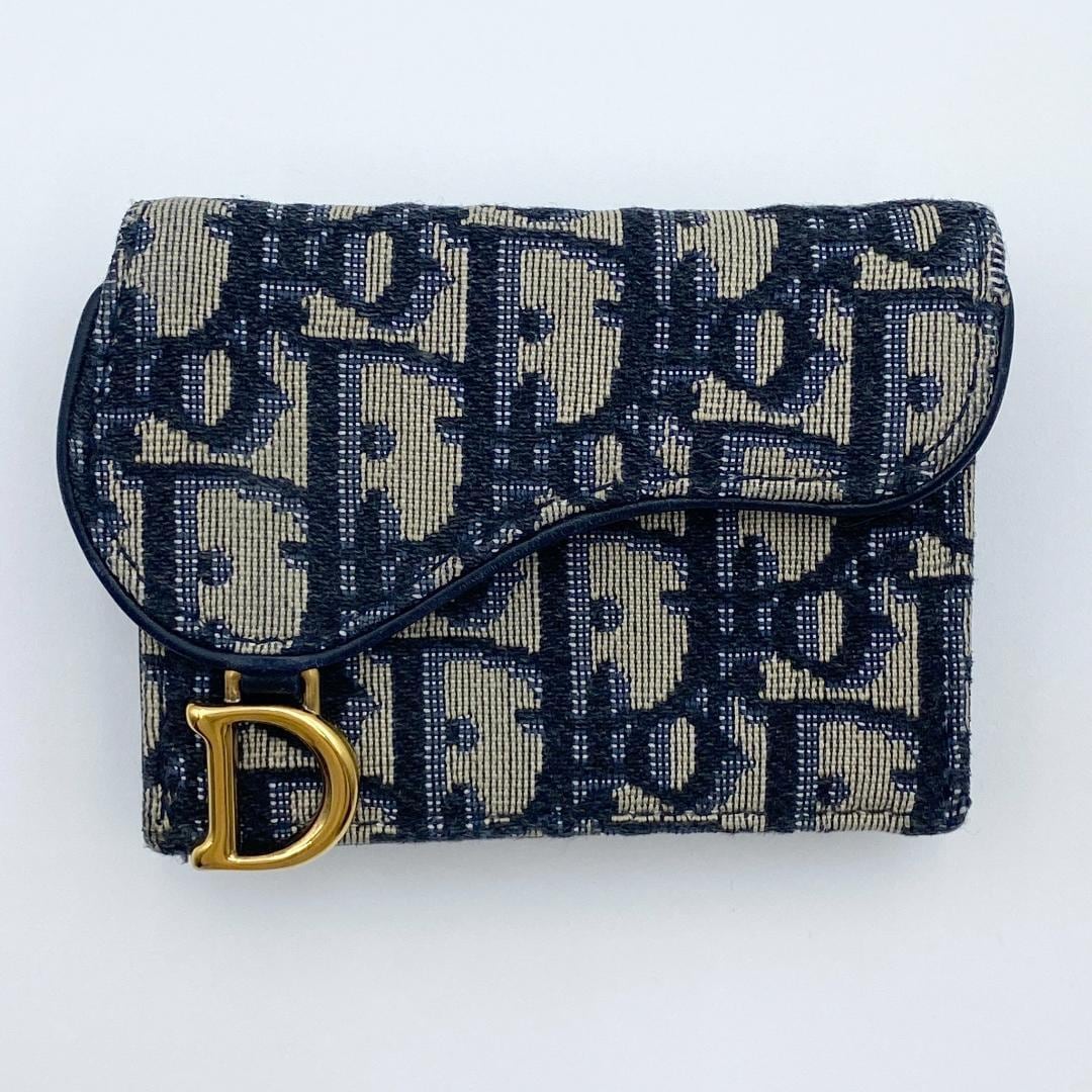 レディース超美品☆Christian Dior 三つ折り財布 サドル コンパクトウォレット