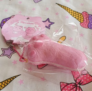 ぷに丸　Cotton candy kitty paw macaron squishy