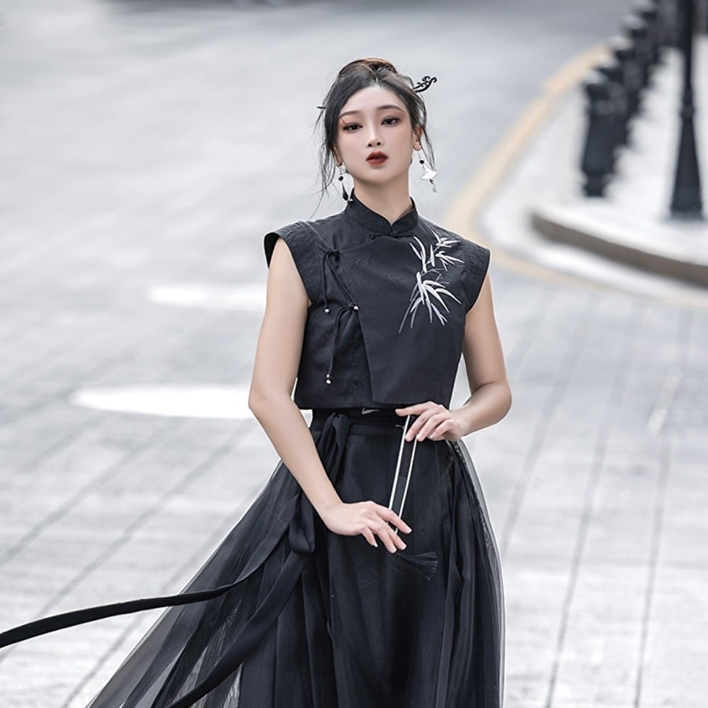 ゴスロリ通販 With U チャイナ風 ゴシック ?梦シリーズ ノースリーブ