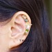 Sunflower Collection / Integration Ear Cuff オパール × クォーツ × トルマリン 鉱物原石イヤーカフ 【一点もの】 ハンドメイド天然石アクセサリー