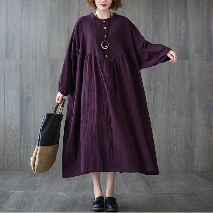 ビッグシルエット プルオーバーワンピース さらりふわり