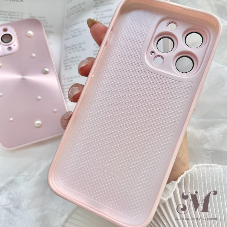 シルバーピンクパールiPhoneケース | Matey