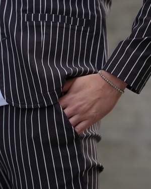 BELINDA STRIPE PANTS BLACK【BEL25-001B】