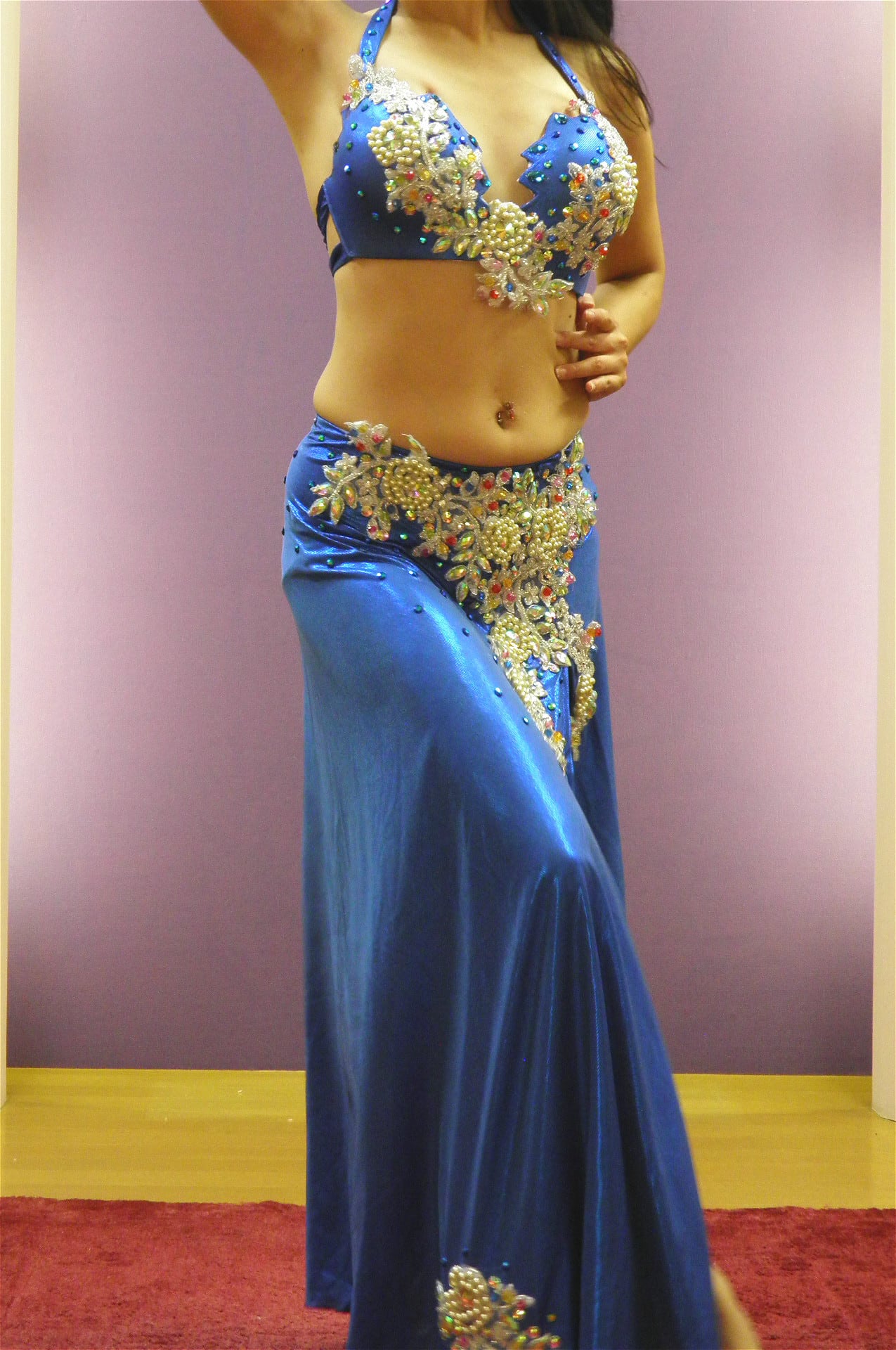 ベリーダンス衣装 エジプシャンスタイル ブルー Sサイズ | shamirajapan