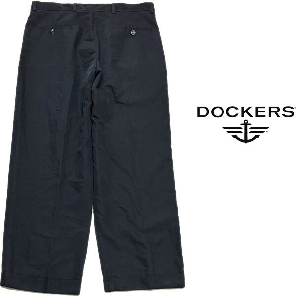 1点物◇リーバイス系ドッカーズDockers黒スラックスパンツ古着メンズML
