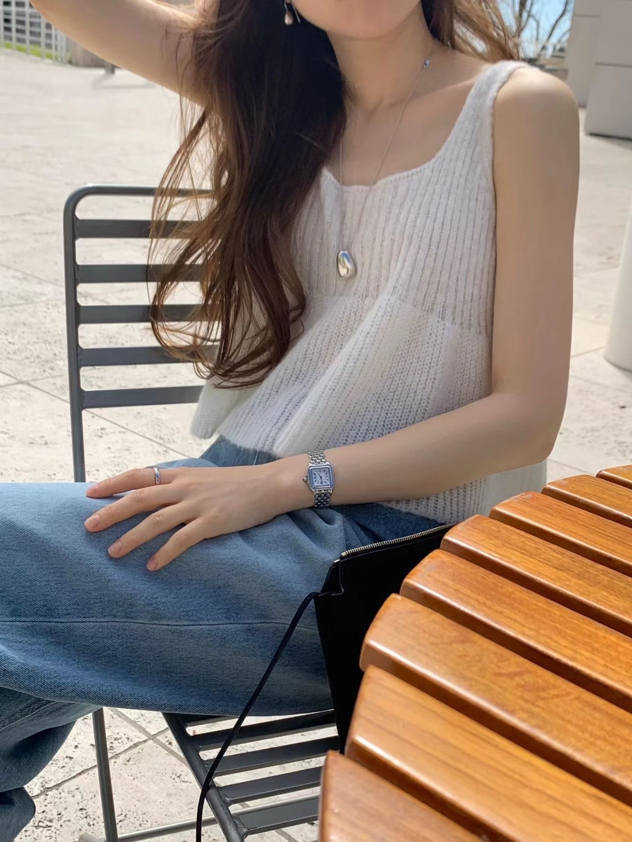 (OUNCE)  more knit bustier / 2color