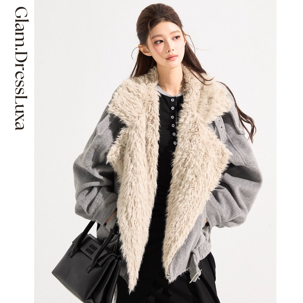 Boa Lined Rider Jacket/2color_K57