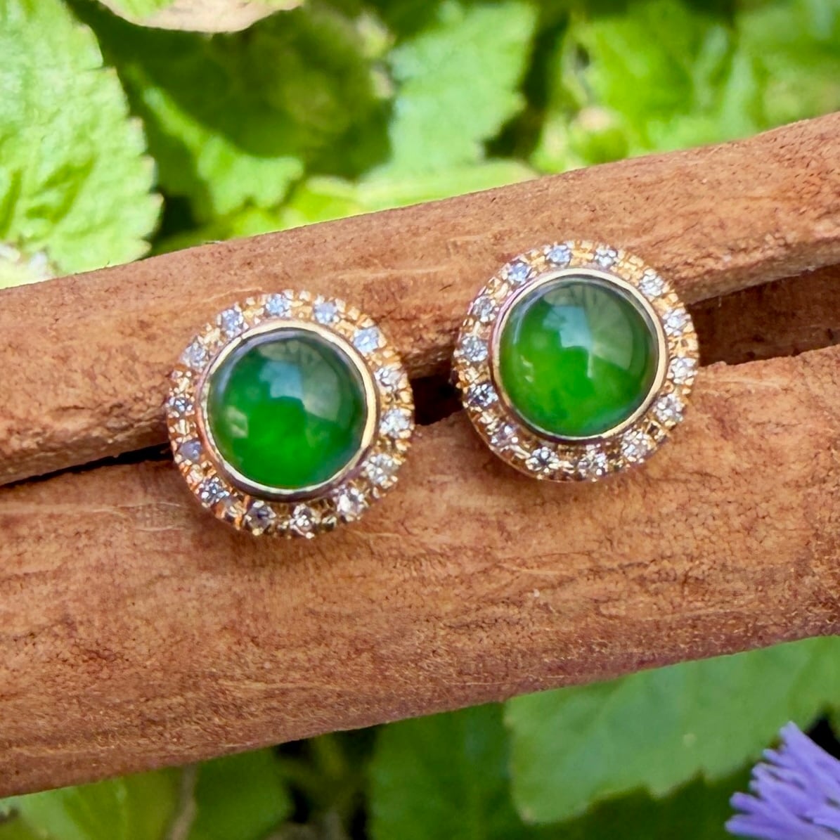 Jade earrings 翡翠YGピアス RCKMP3001 | Victorian Box