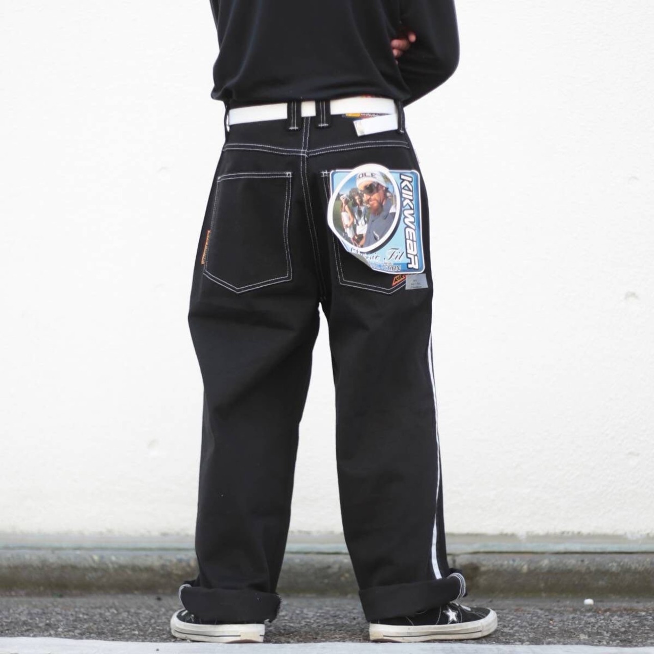 Dead KIKWEAR ラインデザイン ワイドデニムパンツ【FF-5157】 | cv