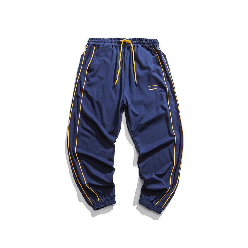 【新作】【送料無料】 Yidaoヴィンテージ20秋カジュアルルーズパンツメンズオールマッチeseシンプル拘束フットストライプスポーツクロップドパンツ-アリババ オータム 秋物 ビンテージ hip6-161133043696763