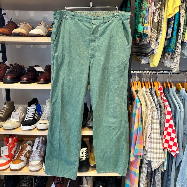 EUROPE VINTAGE COTTON PANT GREEN
