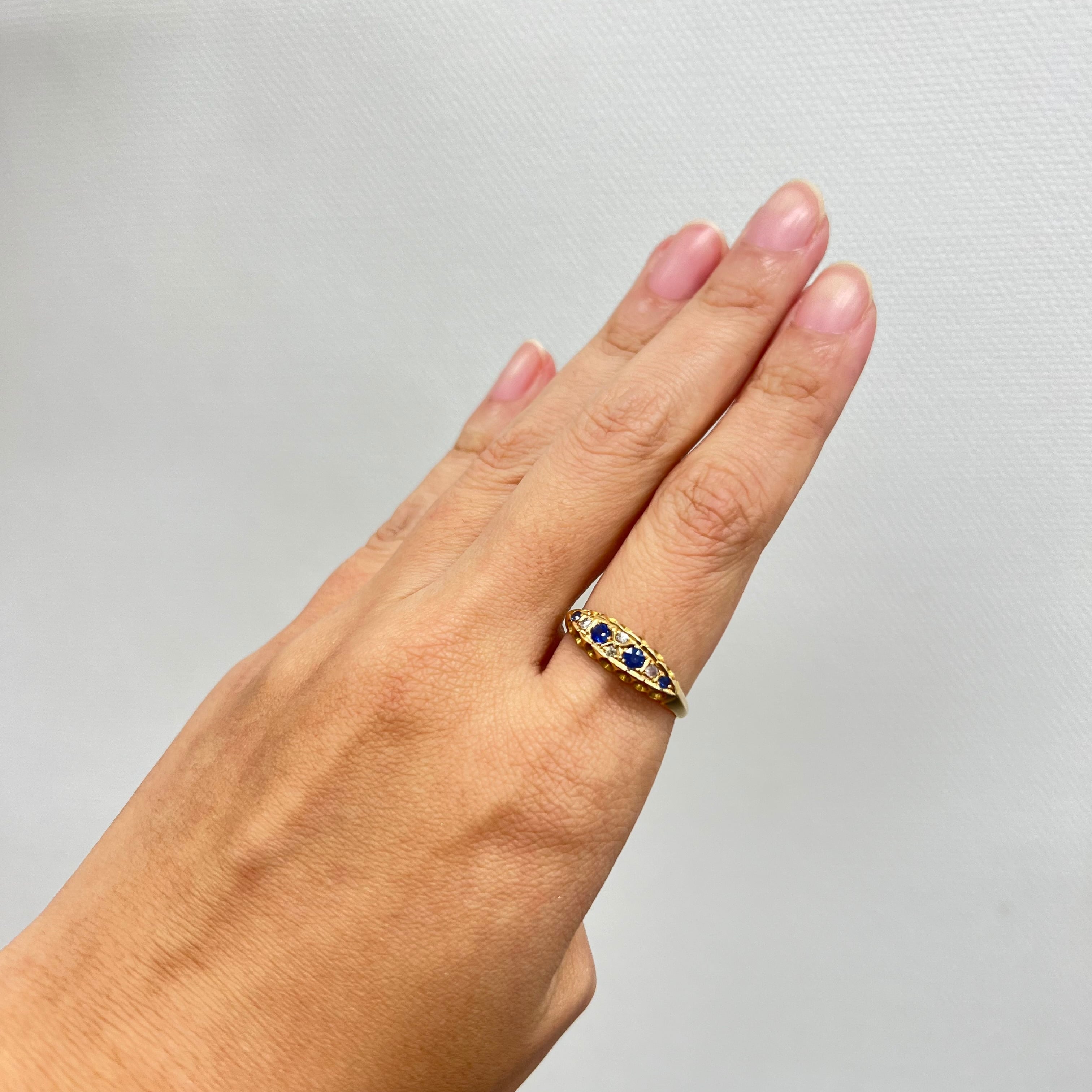 k18 アンティークリング　c1911 ダイヤモンド　ジプシーリング イギリス アンティークリング1919年 k18 ジプシーリング シングル