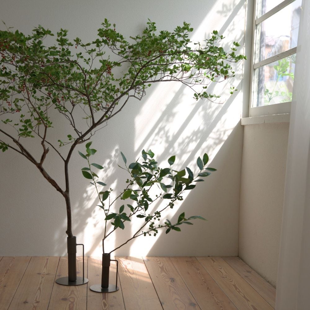 【インテリア】大きな枝ものを活けて飾れるアイアンスタンド S