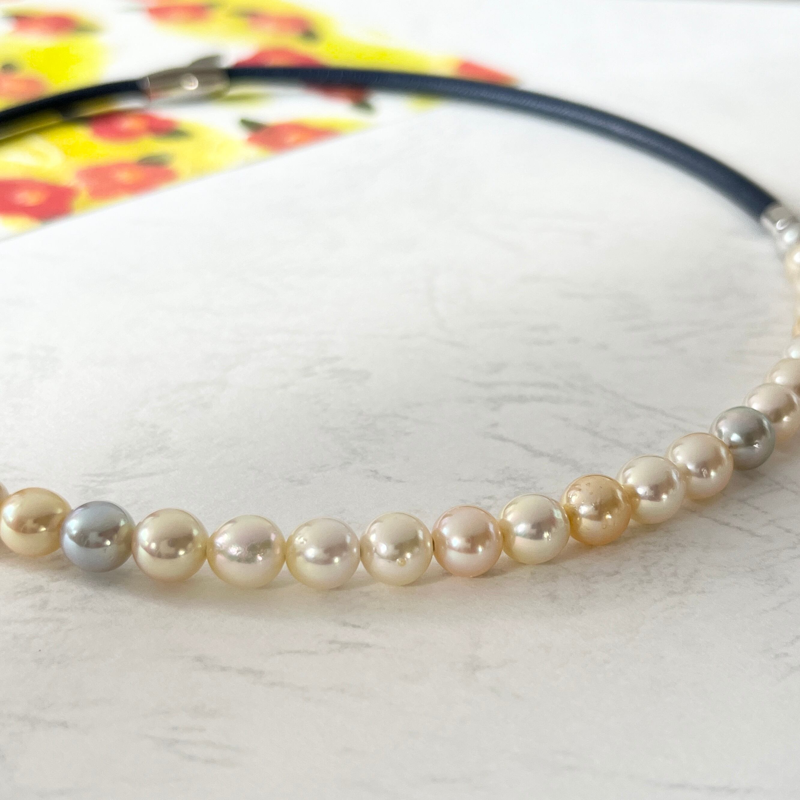 akari h jewelry pearl NC シルバーパールネックレス - ネックレス