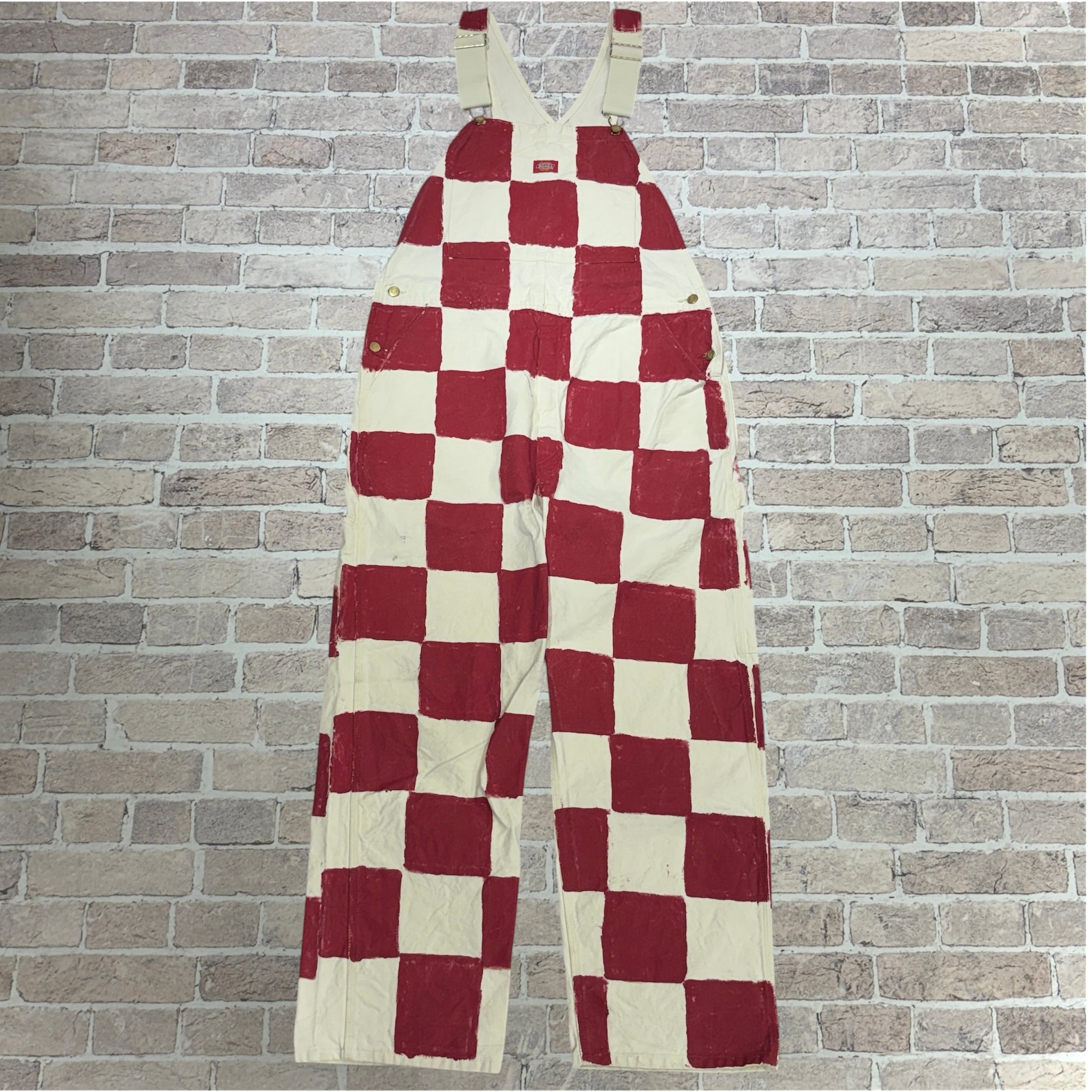 DICKIES WHITE OVERALL CHECKER HAND PAINT | safarionline