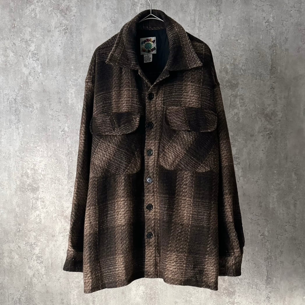 90s pendleton ombre check wool half coat | ヤマダウェブコム
