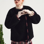 赤いタッセルがほどく、冬の詩コート《P0323》