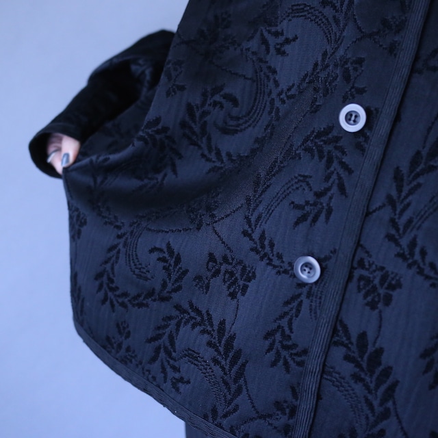 "reversible" beautiful pattern box silhouette chenille weave jacket