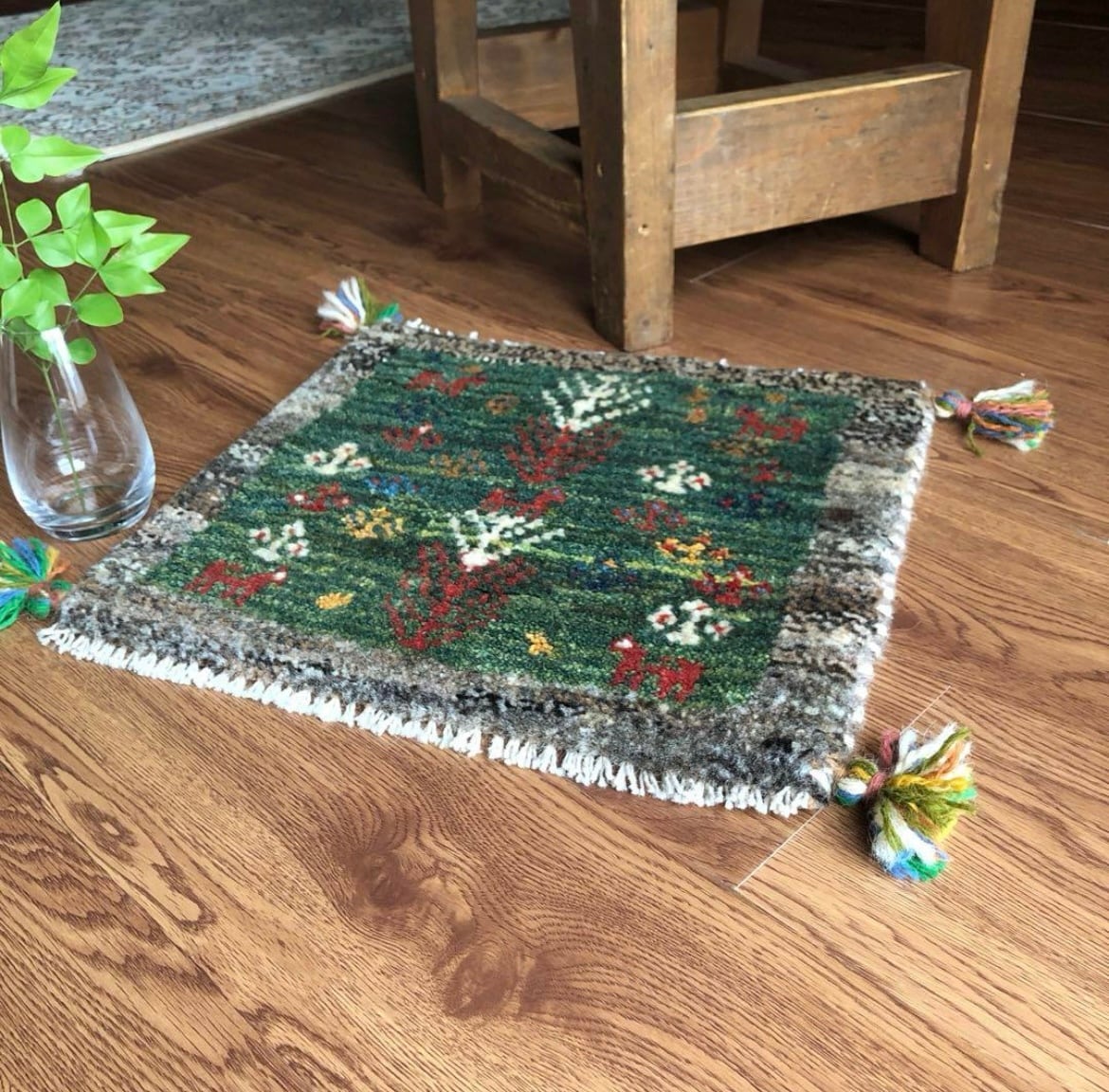 ペルシャギャッベ (ギャベ) チェアマット 椅子の座布団 No.GS-1327