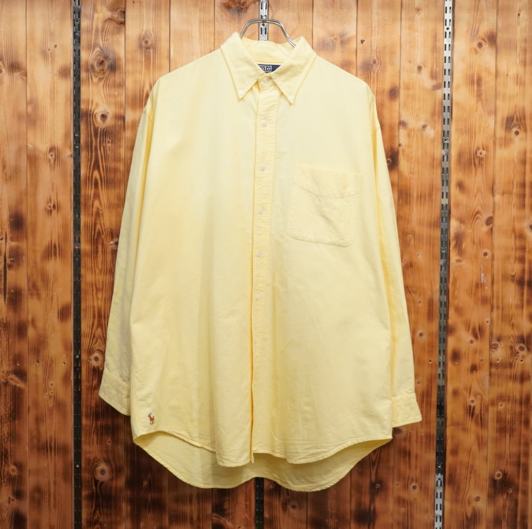 90s ralphlauren the big oxford 裾ポニー ボタンダウンシャツ L