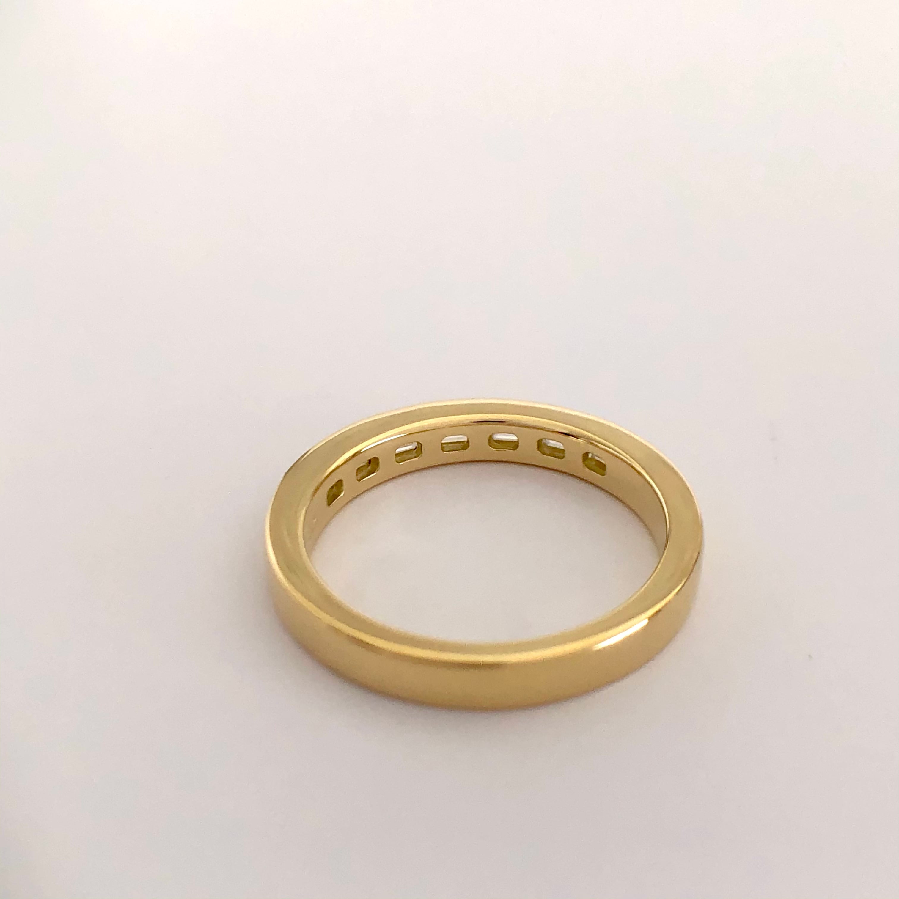 K18 エメラルド　ハーフエタニティ　リング 0.70ct エメラルドカット ダイヤモンド ハーフエタニティリング 0.70ct K18