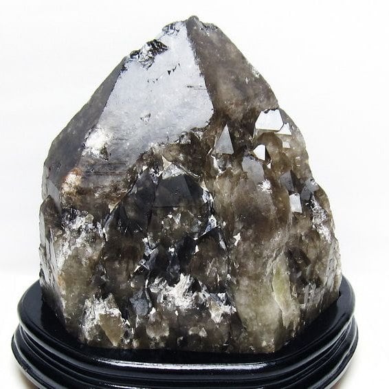 9.5Kg モリオン 黒水晶 原石 エレスチャル 台座付属 一点物 191-569