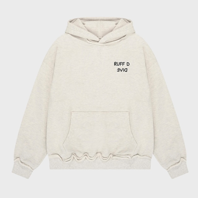 [RUFF D DIVE] Rough Basic Logo Hoodie Oatmeal 正規品 韓国ブランド 韓国通販 韓国代行 韓国ファッション