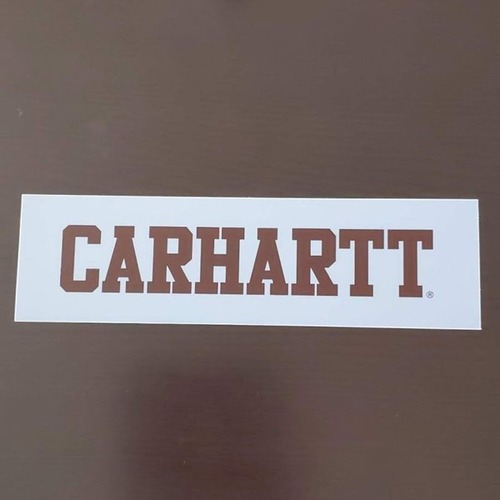 【ST-697】Carhartt Skateboard/Snowboard/BMX Sticker カーハート スケートボード ステッカー グレー×ブラウン