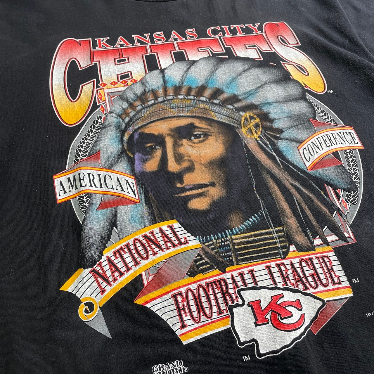 90年代 NFL カンザスシティ・チーフス ネイティブアメリカン プリントT 