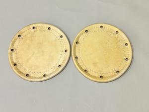 締太鼓皮 三丁掛 皮張替え品 2枚セット セール品 締太鼓皮 三丁掛 皮張替え品 2枚セット セール品